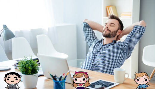 楽な仕事をする男性